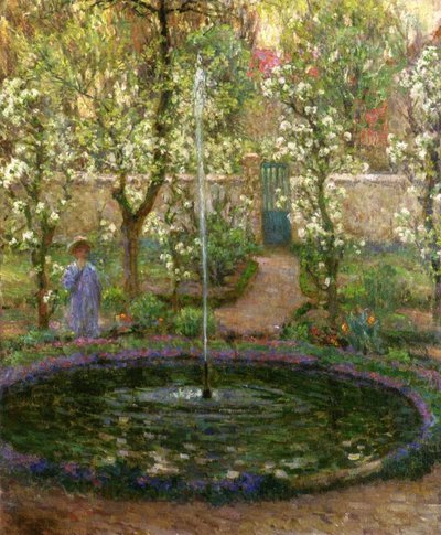 The Small Pond by Henri Eugene Augustin Le Sidaner